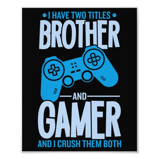 Zerschlagung von zwei Titeln Bruder und Gamer Fotodruck (Vorne)