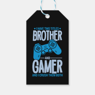 Zerschlagung von zwei Titeln Bruder und Gamer Geschenkanhänger