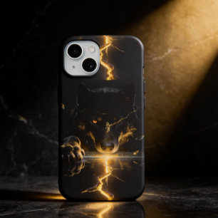 Zerschmetterter Blitzwolf Mystisch Dunkle Fantasy iPhone 15 Hülle