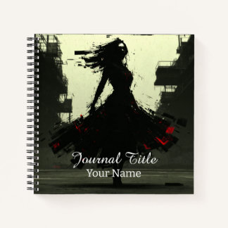 Zerschmettertes Silhouette-Journal — Benutzerdefin Notizbuch