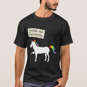 Zerstöre das Patriarchat Weißes Einhorn Relaed Fit T-Shirt