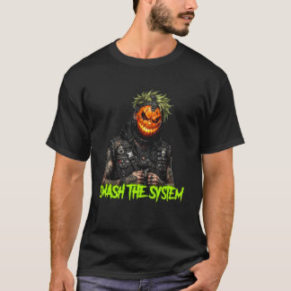 Zerstöre das System Kürbis Punk Anarchie Jack o La T-Shirt