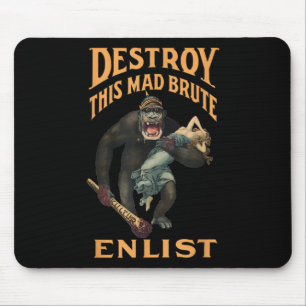Zerstöre diese Mad Brute Wwi Army Rekrutierung Mousepad