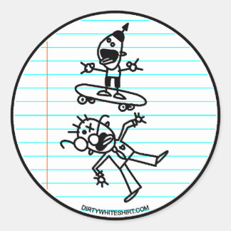 zerstören runder aufkleber