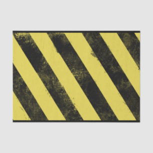 Zerstörte Warnung Seidenpapier