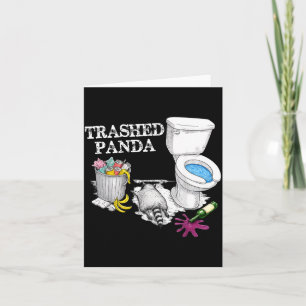 Zerstörter Panda betrunkener Waschbär Party-Tier M Karte