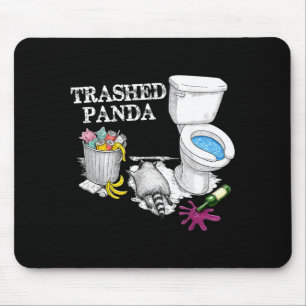 Zerstörter Panda betrunkener Waschbär Party-Tier M Mousepad