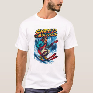 Zerstörung auf beiden Wegen Skifahren und Gitarre T-Shirt