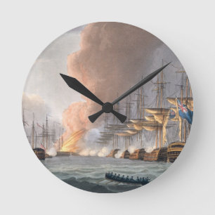 Zerstörung der dänischen Flotte vor Kopenhagen, Runde Wanduhr