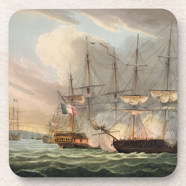 Zerstörung der französischen Flotte in den Getränkeuntersetzer (Vorderseite)