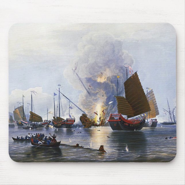 Zerstörung der Junks des chinesischen Krieges 1843 Mousepad (Vorne)