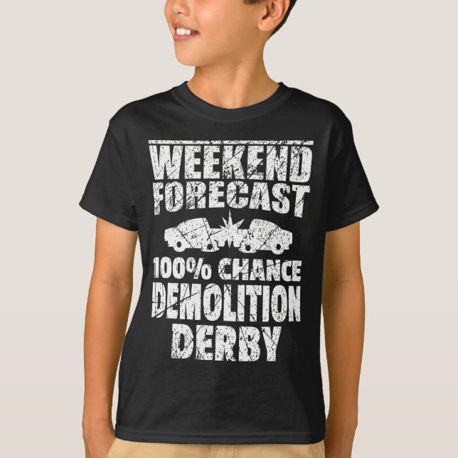 Zerstörung Derby Crashing Cars Zerstörungswoche T-Shirt (Vorderseite)