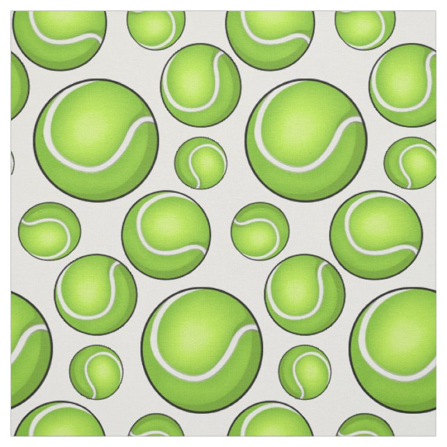 Zerstreute Tennisbälle Stoff (Muster)