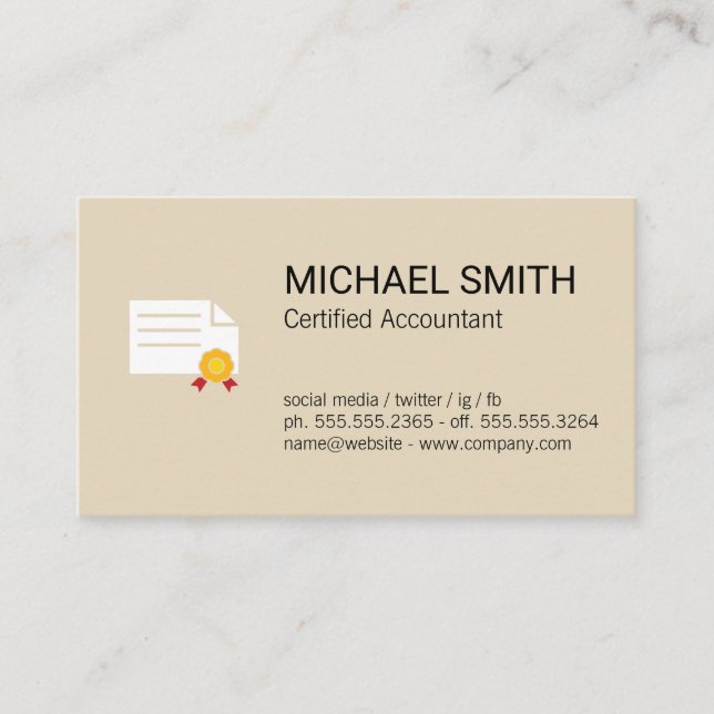 Zertifikat (Vorderseite)