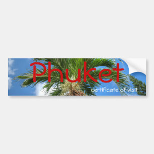 Zertifikat des Besuchs - Phuket, Thailand Autoaufkleber
