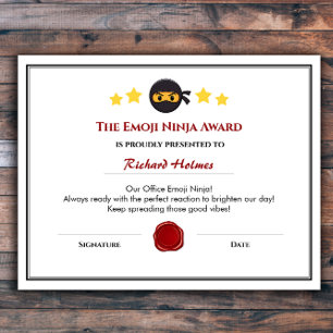 Zertifikat für den "Fun Employee Award" - Sozialdi