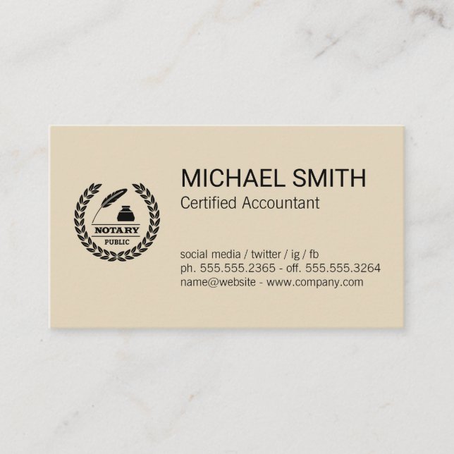 Zertifikat | Öffentliches Notar-Logo (Vorderseite)