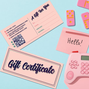 Zertifikat Retro Typografy Business Geschenkkarte Werbekarte