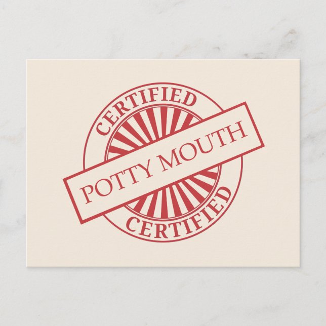 Zertifiziert - Potty Mouth Postkarte (Vorderseite)