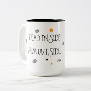 Zertifiziert tot drin – Lustiger Kaffeetotenkopf Zweifarbige Tasse