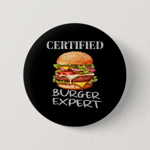 Zertifizierte 2025 Expertin Lustige Foodie-Mädchen Button