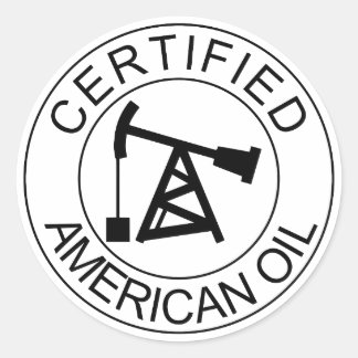 Zertifizierte amerikanische Ölbohrer-Harthutkleber Runder Aufkleber