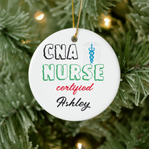 Zertifizierte CNA-Krankenschwester, CNA-Schülerin, Keramik Ornament