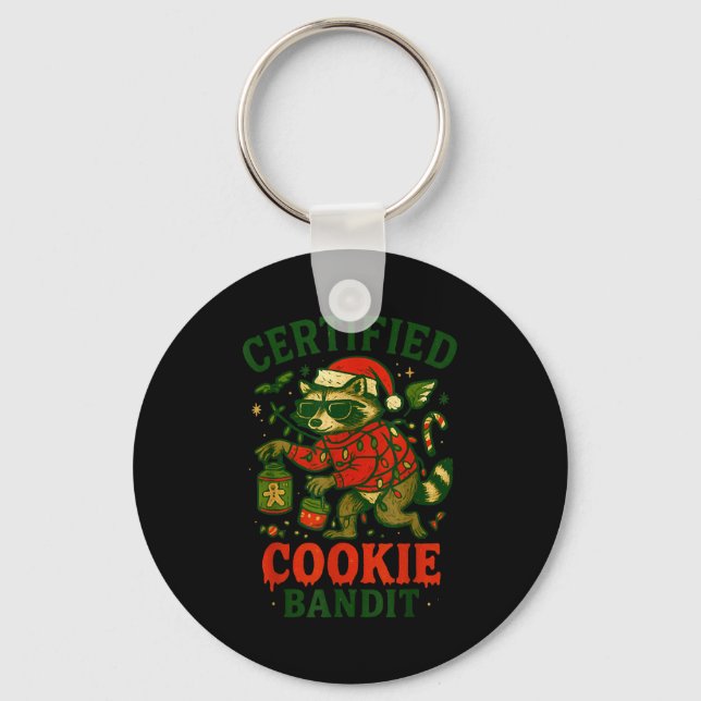 Zertifizierte Cookie Bandit, Funny Christmas Light Schlüsselanhänger (Vorderseite)