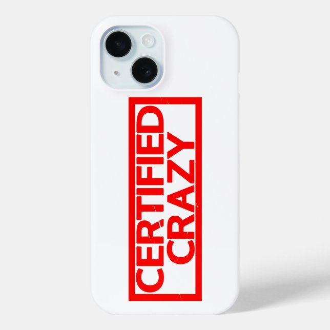 Zertifizierte Crazy-Briefmarke Case-Mate iPhone Hülle (Rückseite)