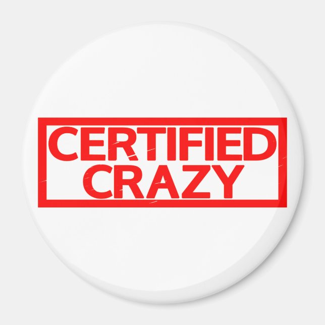Zertifizierte Crazy-Briefmarke Magnet (Vorne)