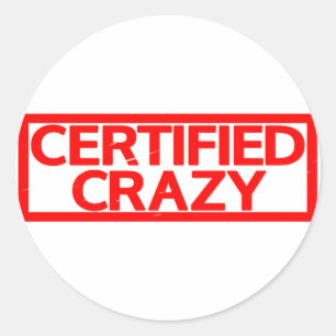 Zertifizierte Crazy-Briefmarke Runder Aufkleber