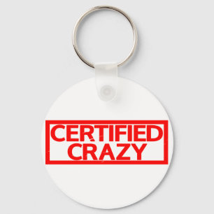 Zertifizierte Crazy-Briefmarke Schlüsselanhänger