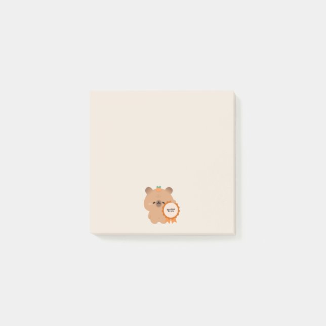 Zertifizierte Delulu-Kapybara Post-it Klebezettel (Vorderseite)