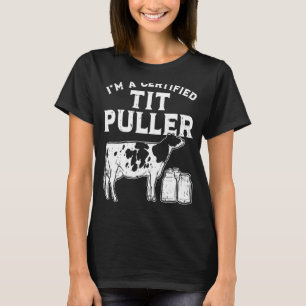 Zertifizierte Euterzieher-Kuh-Landwirtschafts-Betr T-Shirt
