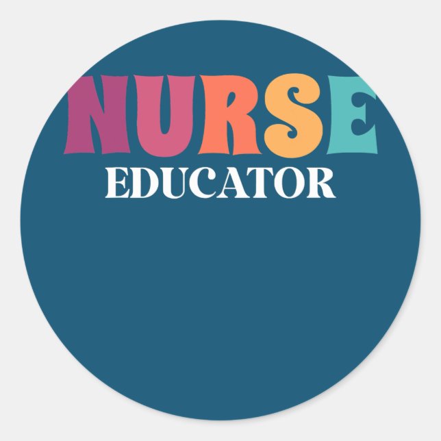 Zertifizierte Krankenpflegerin CNE Nursing School Runder Aufkleber (Vorderseite)