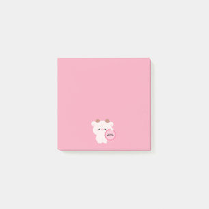 Zertifizierte Kuh braucht Umarmung Post-it Klebezettel