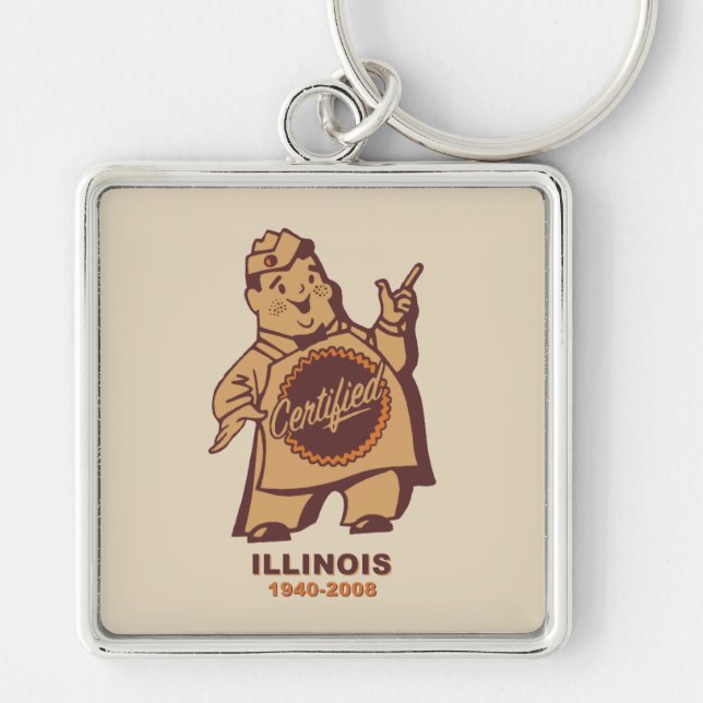 zertifizierte Lebensmittelunternehmer von Illinois Schlüsselanhänger (Vorne)