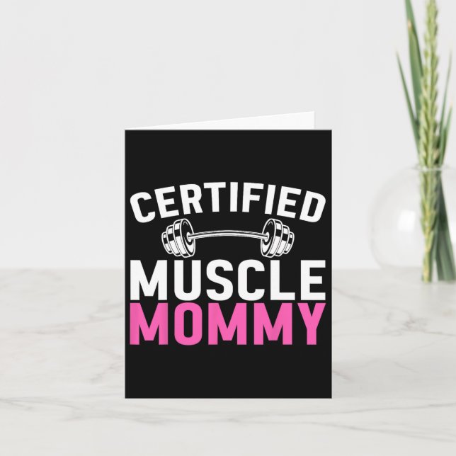 Zertifizierte Muscle Mommy Weightlift Workout Moth Karte (Vorderseite)
