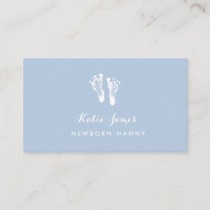 Zertifizierte Nanny Simple Newborn Baby Footprints Visitenkarte