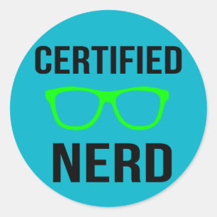 Zertifizierte Nerd-Aufkleber Runder Aufkleber