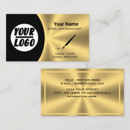 Zertifizierte Notar Signatur Agent Black & Gold -  Visitenkarte