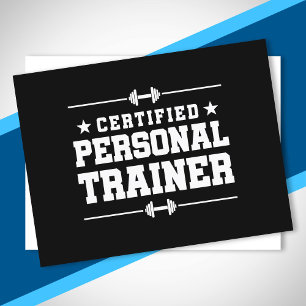 Zertifizierte Personal Trainer Fitness Trainer Gym Postkarte
