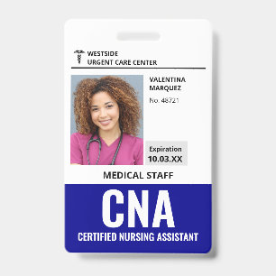 Zertifizierte Pflegehelfer CNA ID Foto Ausweis