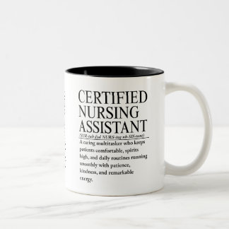 Zertifizierte Pflegehelferin Zweifarbige Tasse