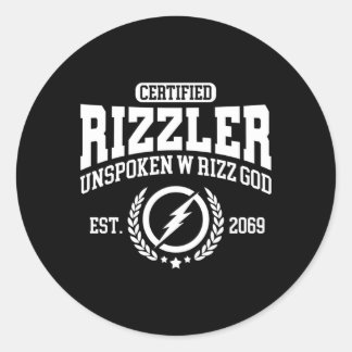 Zertifizierte Rizzler Ungesprochene Rizz W Rizz Go Runder Aufkleber