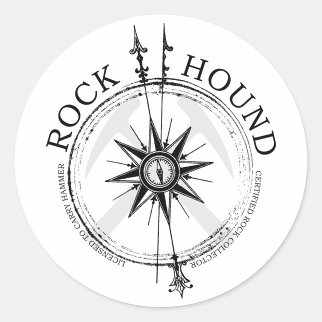 Zertifizierte Rockhound-Aufkleber Runder Aufkleber (Vorderseite)
