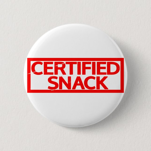 Zertifizierte Snack-Briefmarke Button (Vorderseite)