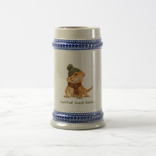 Zertifizierte Snack-Goblin-Bartagame-Kunst Bierglas
