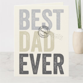 Zertifizierte Typografie für den besten Vater je V Karte