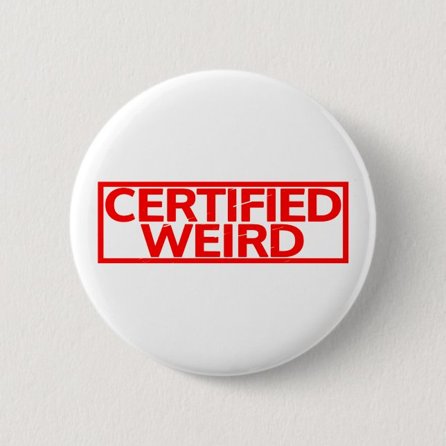 Zertifizierte Weiß-Briefmarke Button (Vorderseite)